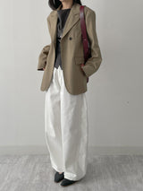 371 Pintuck Cotton Wide Pants