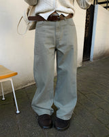 [ORIGINAL] Cran Straight Cotton Washed Pants