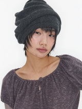 Soft Cone Knit Beanie Charcoal