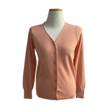 Pastel Single Basic V-neck Long Sleeve Knit Cardigan