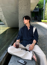 Hyper Essential Overfit Linen Shirt