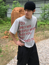 トライイングレタリングクロップ半袖Tシャツ 4C