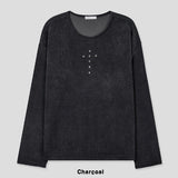 クロッシングリベットリブロングスリーブ