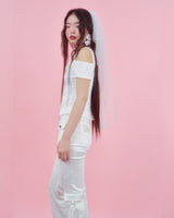 ROSE HALTER BLOUSE [WHITE]