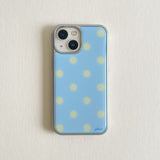 sunny sky silver epoxy phone case