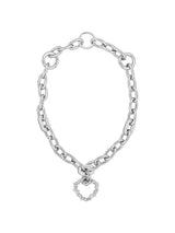 NO.608 [SILVER] SPIKY HEART NECKLACE