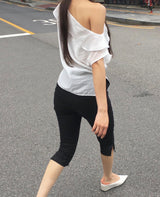 priv hidden waist slit capri sl