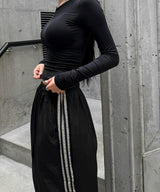 Silver Scotch Wide Pants