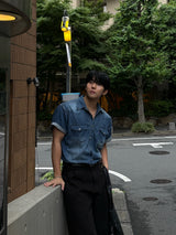 Ron western denim short-sleeved shirt