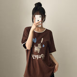 ハートパピー プリントリンガー半袖Tシャツ(3 colors)