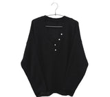 Bena Rouge V-Neck Button Knit (5c)