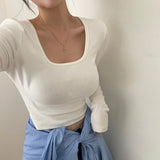 [Bellide made] Maiden Square Neck Long Sleeve T-shirt