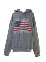 american flag overfit hood(unisex / fleece-lined)