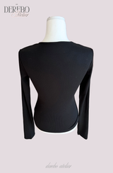 テディセンタードットレイヤードTシャツ