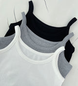 Luyou Basic Ribbed Round Sleeveless