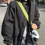 Pint High-Neck Waist-String Cotton Field Jacket Windbreaker (2 Colors)