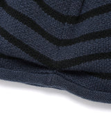 SKULL CAT STRIPED BEANIE NAVY(CV2FFUAB32A)