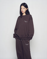 25FW BASIC LOGO NAPPING ZURRY PANTS DARK BROWN