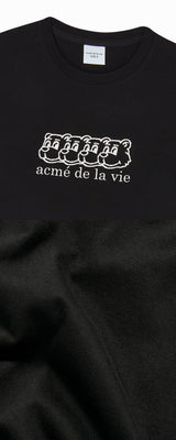 25FW MULTI AC BEAR FACE LOGO SHORT SLEEVE T-SHIRT BLACK