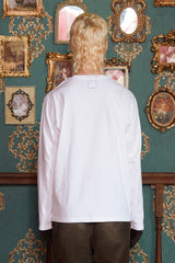 フレームロゴロングスリーブTシャツ / ホワイト