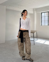 Koi Basic Button Henley Neck Long Sleeve