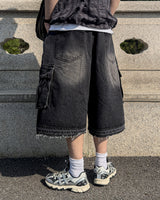 Faded Vintage Bermuda Cargo Denim