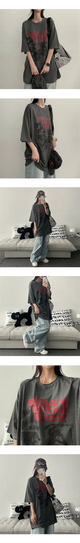Rusher Pigment Oversized Fit Short Sleeve Tee