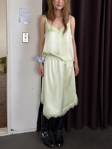  satin lace skirt 