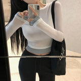 [BELLIDE MADE] スリムフィット, ツートーンレイヤードTシャツ