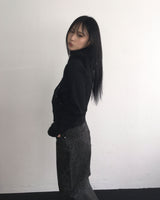 Stud slim hood jumper