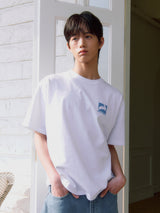 ラビットTシャツ_ホワイト/ブルー
