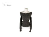 Helen Off-Shoulder Ribbon Twist Loose-Fit Knit