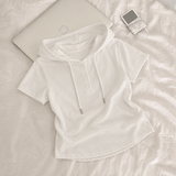 ファイン Vネック バートン フーデッド ショートスリーブ Tシャツ (3 colors)
