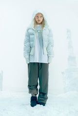 Fleece Lined Nylon Pants / Charcoal