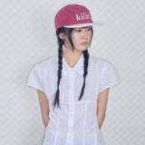 logo two tone cap red & ivory