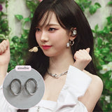 [Aespa Winter, Karina Piercing] Knotted Oval Ring Piercing - Silver Color