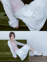 rosette pocket skirt(white)