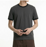 エッセンシャルスタンダード半袖リンガーTシャツ チャコール