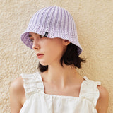 VA Label Knit Tulip Hat / Lavender