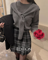 Checked mini skirt