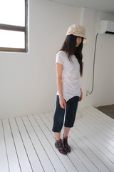 flap pocket capri denim