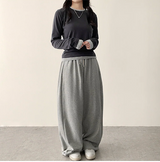 Angel Wing Star Pocket Embroidery Wide Banding Pants
