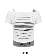 ネリア カットアウト レイヤード Tシャツ