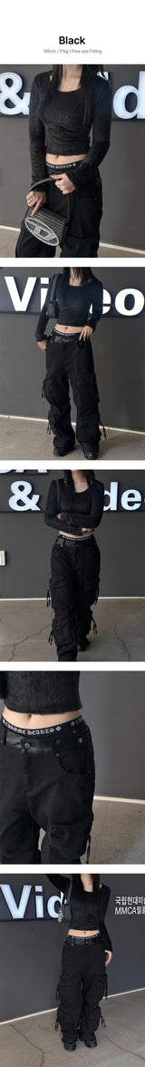 [F/W] Mohair crop Slim fit long sleeves(4color)