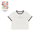 24FWベリーコラージュロゴクロップ半袖Tシャツ クリーム
