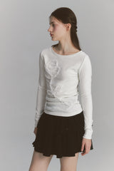 Lace Rose Long Sleeve Ivory