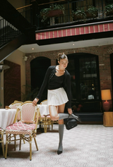 tht rib knee socks - gray  