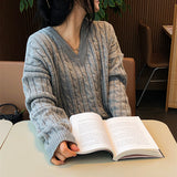 Benr loose basic twisted knitwear