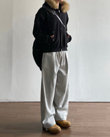 Fuzz Crop Napping Zip-up Hoodie