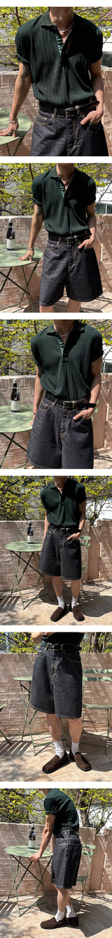 [S/S] Texture half kara knit(3color)